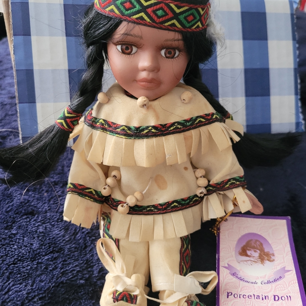 *****SOLD***** Goldenvale porcelain Indian doll